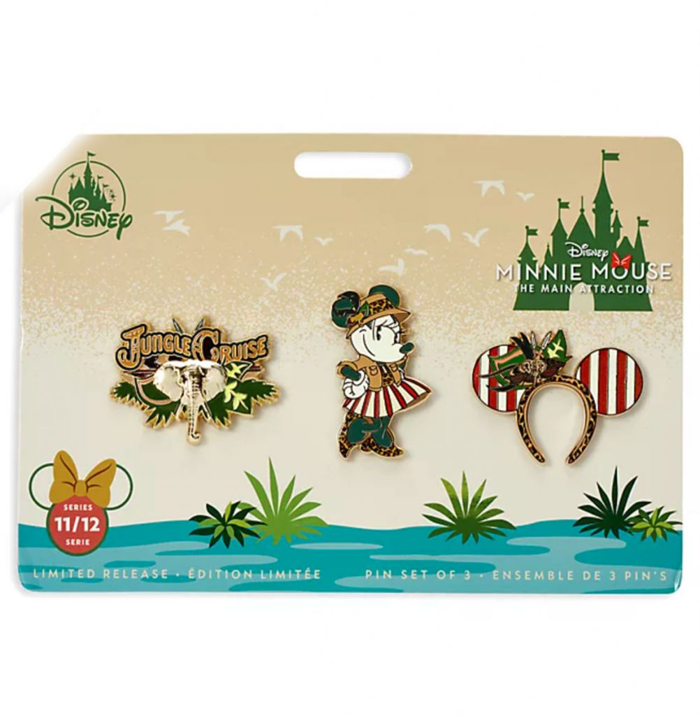 Disney Store Minnie Mouse The Main Attraction Jungle Cruise Pin Set