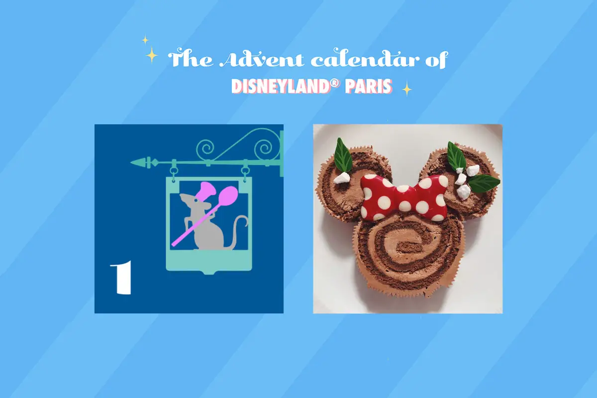 Day 1 Minnie Mouse Yule Log: Disneyland Paris Christmas Advent Calendar