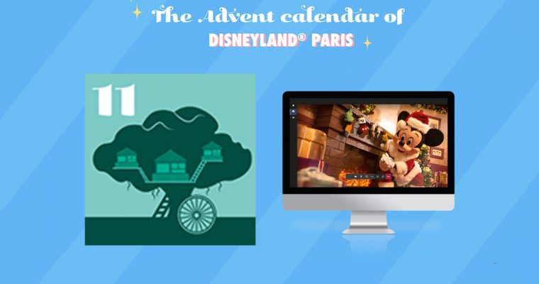 Day 11 Santa Mickey Video Call Backdrops: Disneyland Paris Christmas Advent Calendar