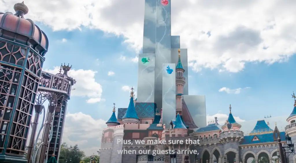 Sleeping Beauty Castle Refurbishment printed tarp cover