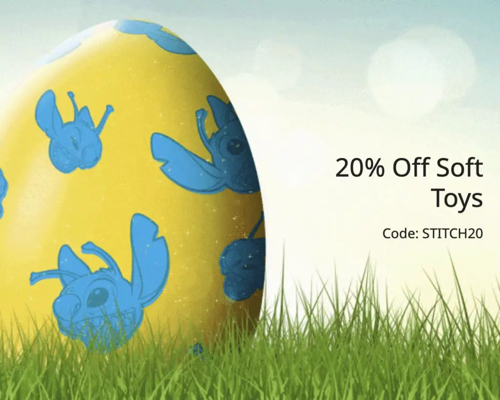 Stitch Easter Egg Shop disney 20% off soft toys