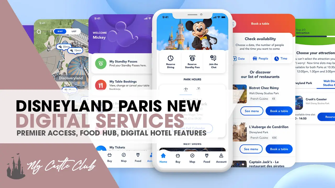 DISNEYLAND PARIS NEW DIGITAL SERVICES, PREMIER ACCESS, FOOD HUB, DIGITAL FEATURES AT RESORT HOTELS