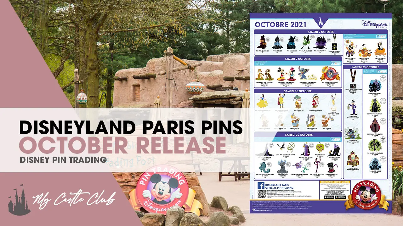 Disneyland Paris October 2021 Pin Release Information