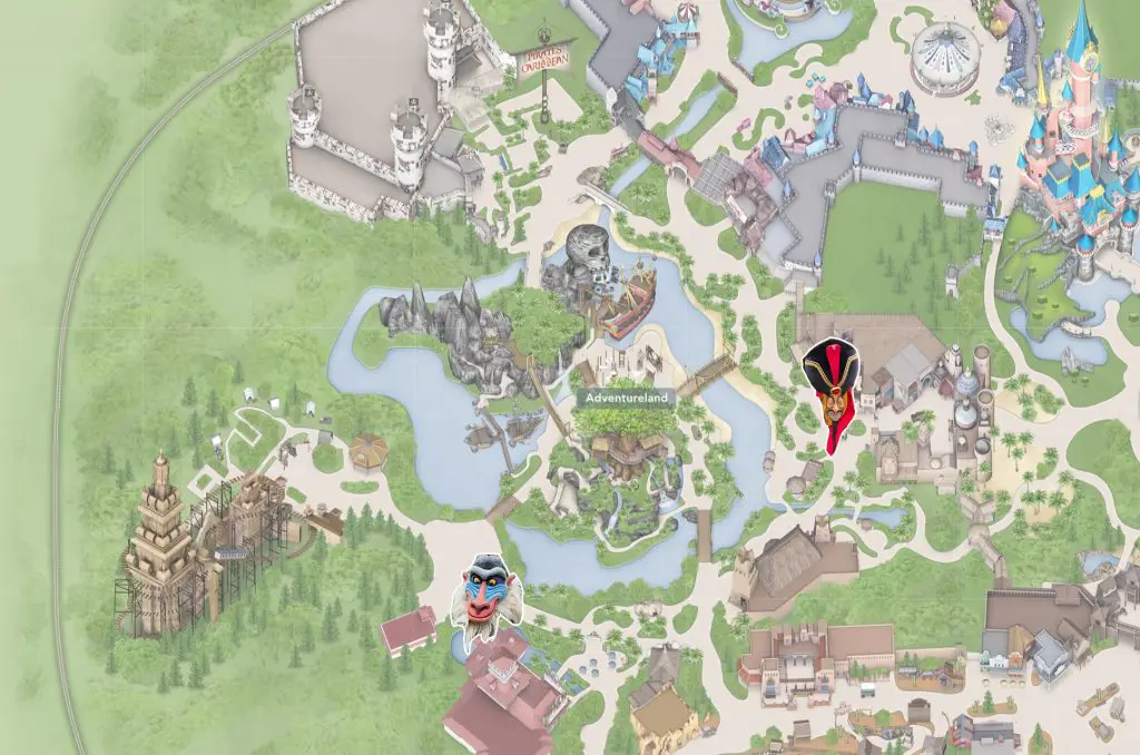 Disneyland Paris halloween character locations - Adventureland