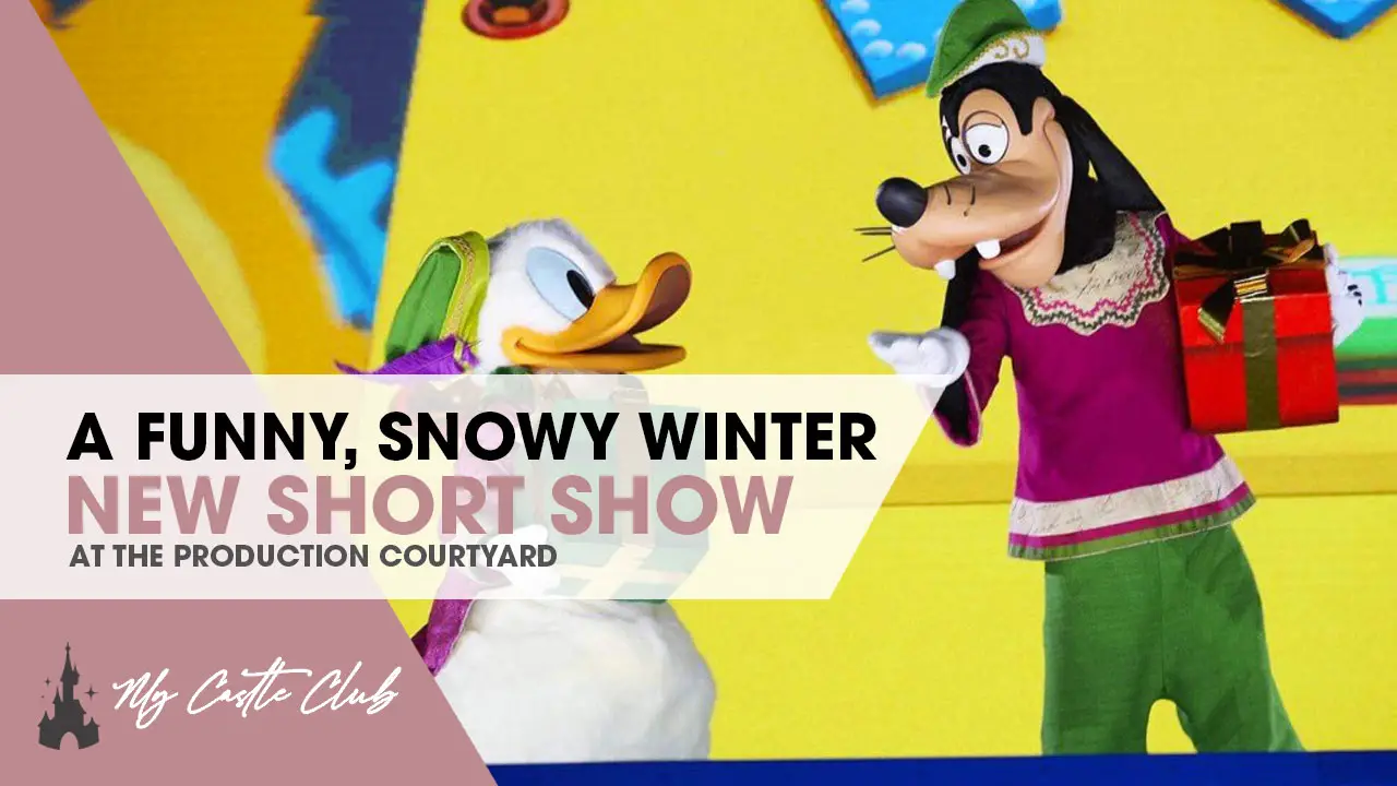 A FUNNY, SNOWY WINTER NEW SHORT SHOW AT THE WALT DISNEY STUDIOS PRODUCTION COURTYARD , DISNEYLAND PARIS