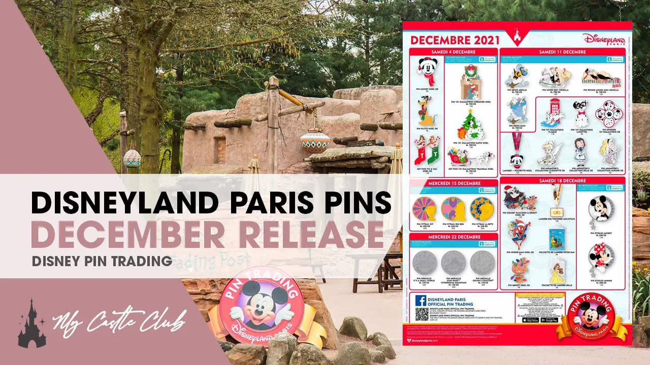 Disneyland Paris December 2021 Pin Release Information