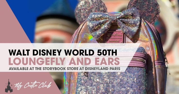 Walt Disney World 50th Anniversary Loungefly and Ears will be available at the Storybook Store at Disneyland Paris