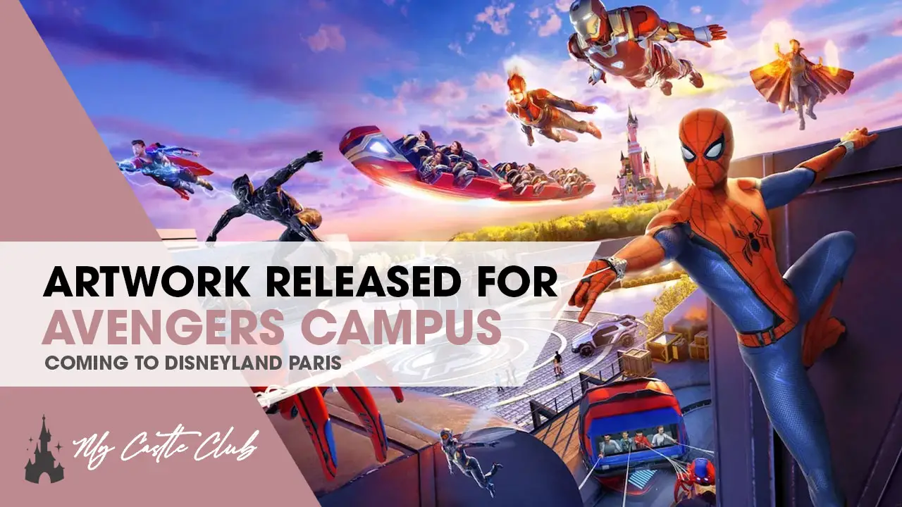 New Artwork released for Avengers Campus showing ‘Iron Man’ and ‘WebSlingers’ Ride Vehicles