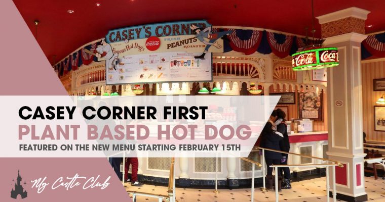 Disneyland Paris Casey’s Corner New Menu  Features Plant-Based Hot Dog and Baseball Shaped Dessert Starting February 15