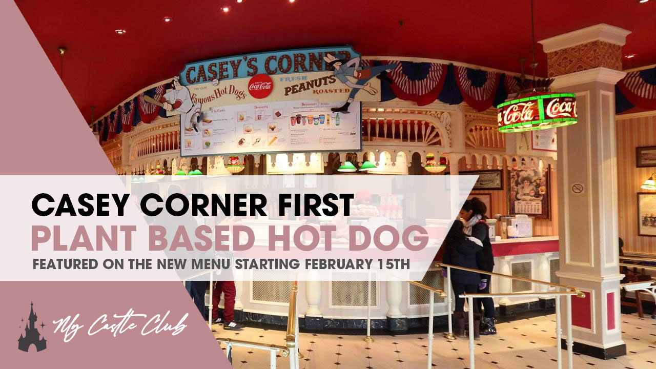Disneyland Paris Casey’s Corner New Menu  Features Plant-Based Hot Dog and Baseball Shaped Dessert Starting February 15