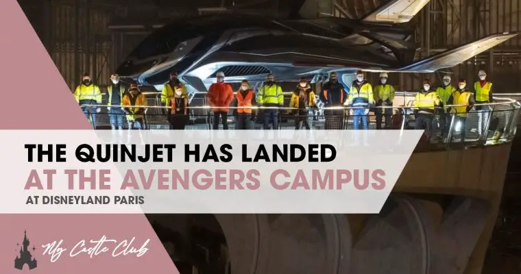 Quinjet Installed in Avengers Campus at Disneyland Paris
