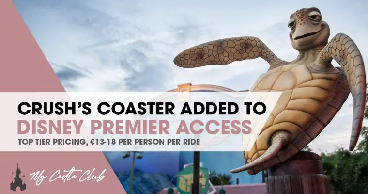 Crush’s Coaster is now available on Disney Premier Access and Single Riders at Disneyland Paris