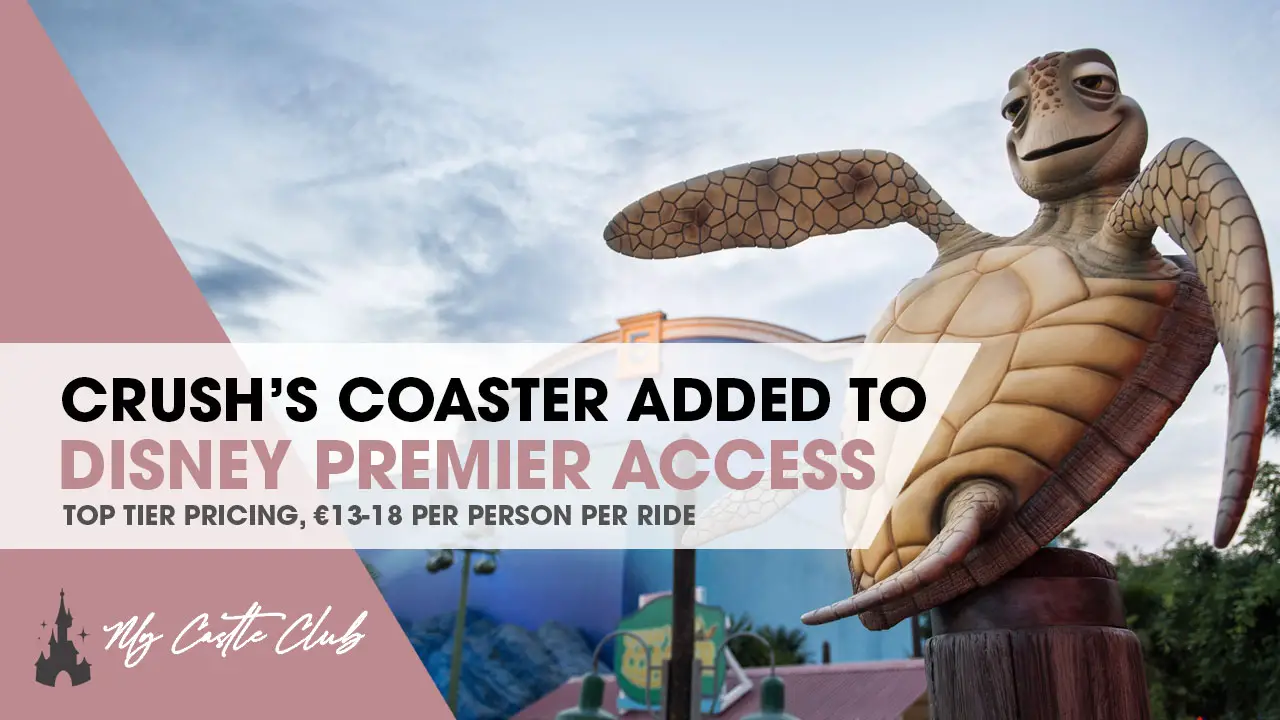 Crush’s Coaster is now available on Disney Premier Access and Single Riders at Disneyland Paris