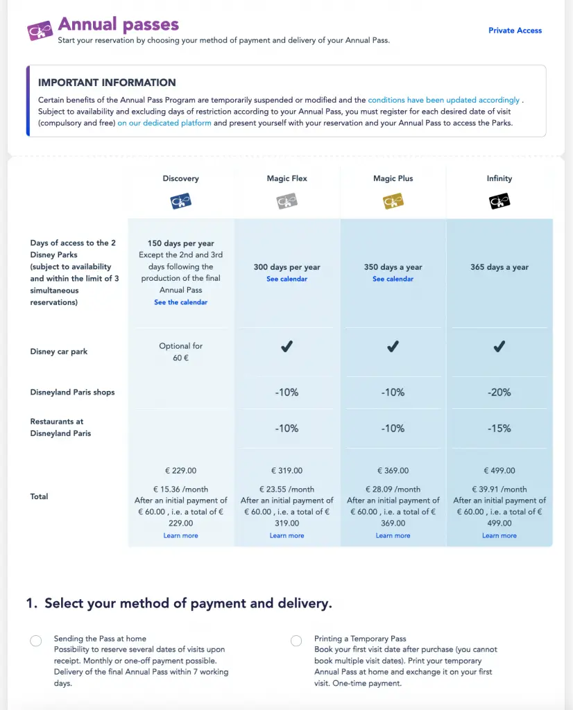 disneyland paris annual pass checkout