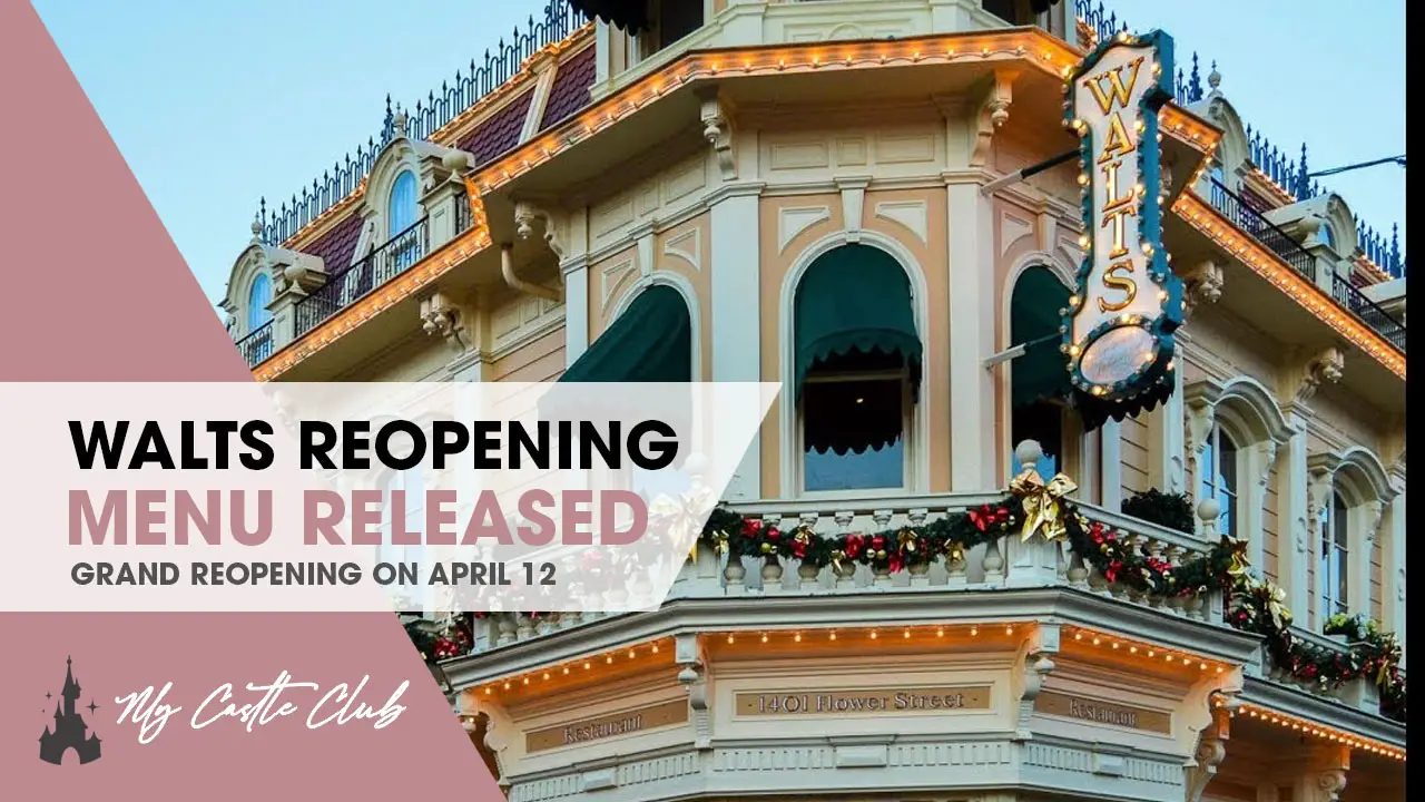 Disneyland Paris Shares Walt’s – an American Restaurant Reopening Menu and Price