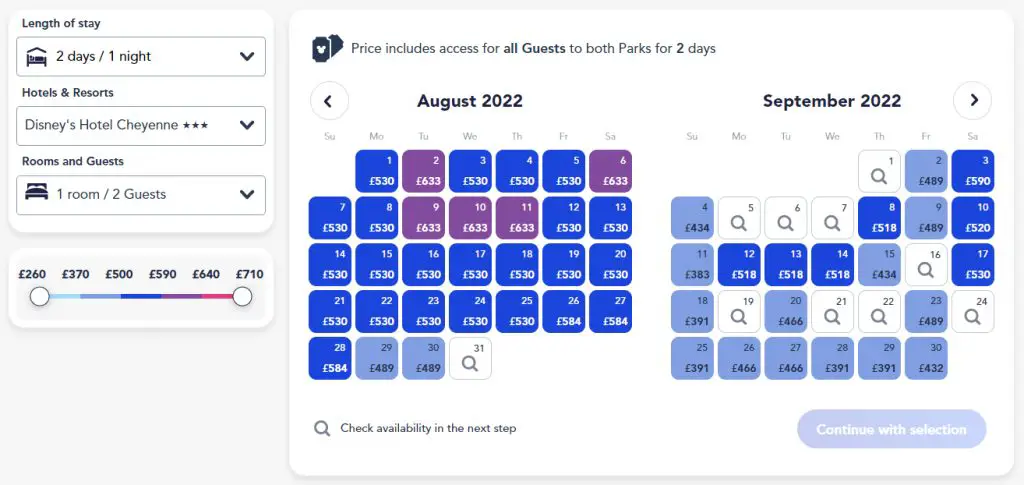 Disneyland Paris Price Estimator