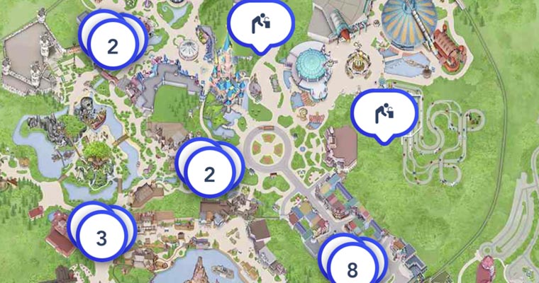 Disneyland Paris Water Fountains Return and Locations Shown on DLP App