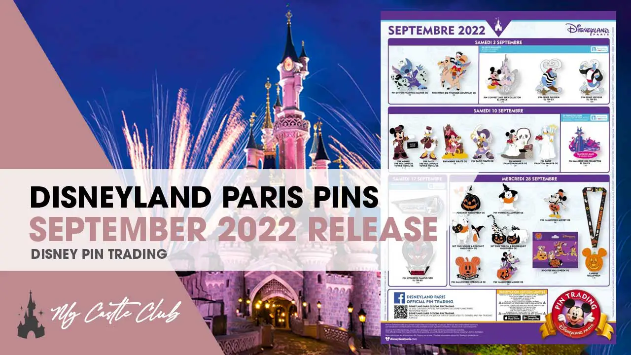 Disneyland Paris September 2022 Pin Release Information