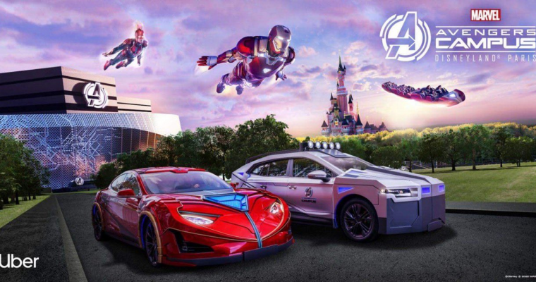 UBER Introduces 2 Avengers Campus Vehicles at  Disneyland Paris