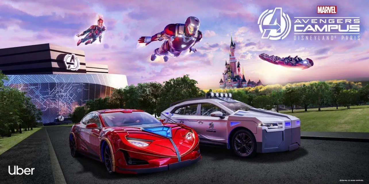 UBER Introduces 2 Avengers Campus Vehicles at  Disneyland Paris