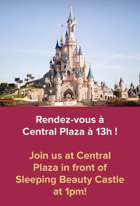 Video Filming in the Central Plaza tomorrow at 13:00 at Disneyland Paris