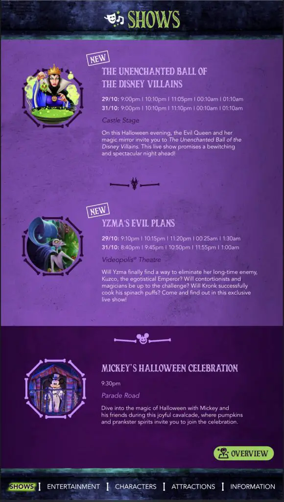 Disneyland Paris Halloween Party Shows