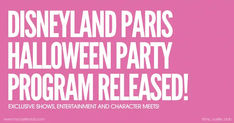 Disneyland Paris Halloween Party 2022 Program Released!