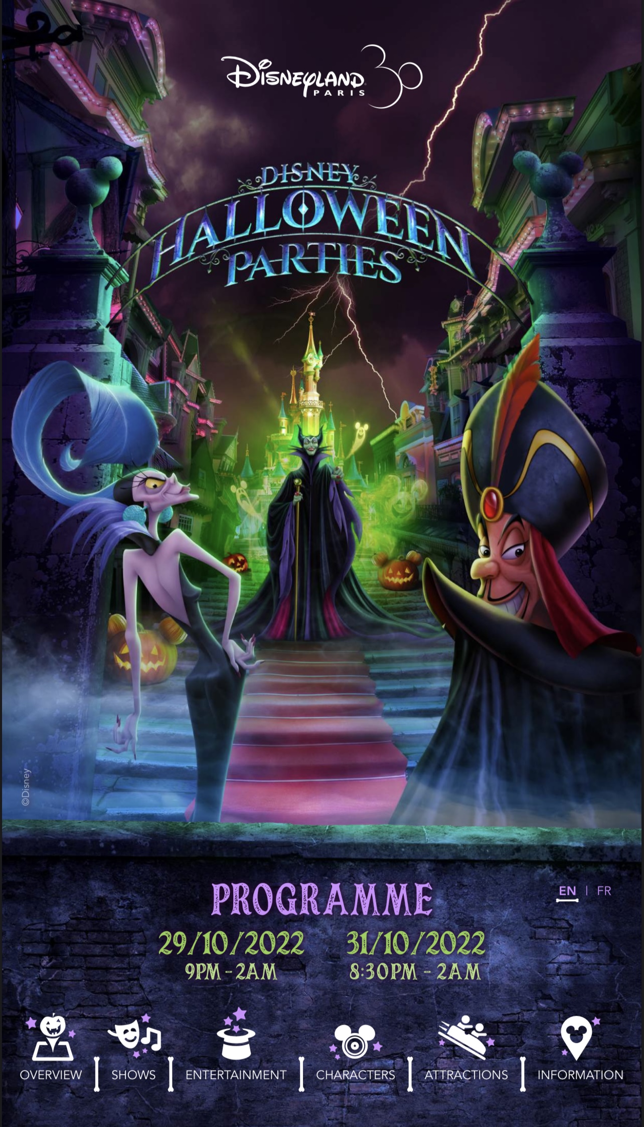 Disneyland Paris Halloween Party Program