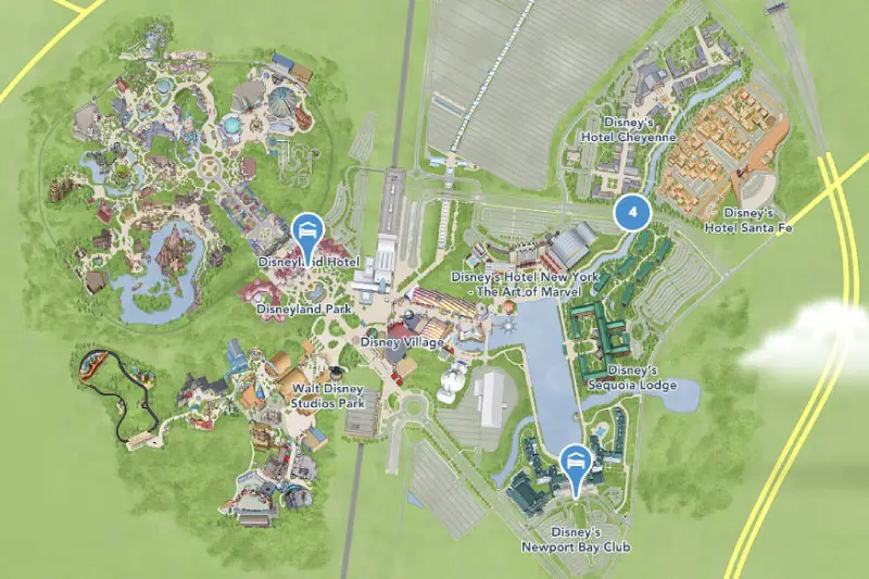 Disneyland PAris Hotel Map