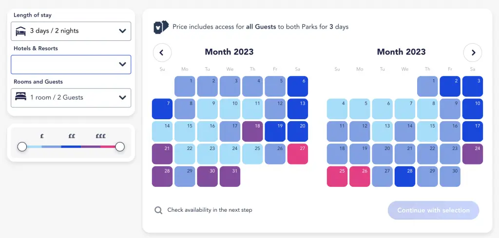 Disneyland Paris Hotel & Ticket Price Estimator