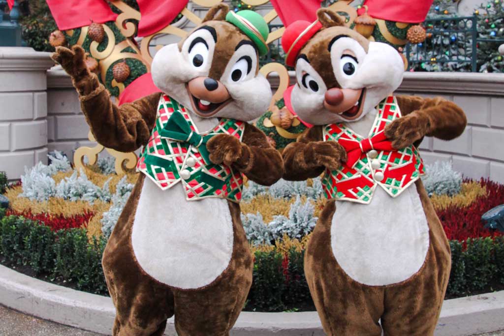 Disneyland Paris Christmas Character Meet and Greets Chip and Dale
