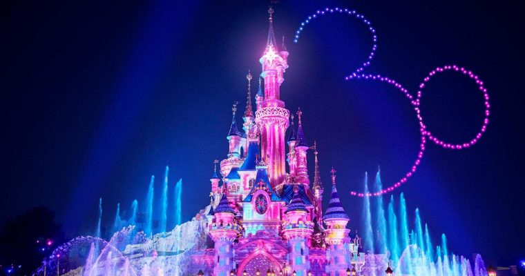 The best place to watch the Fireworks at Disneyland Paris