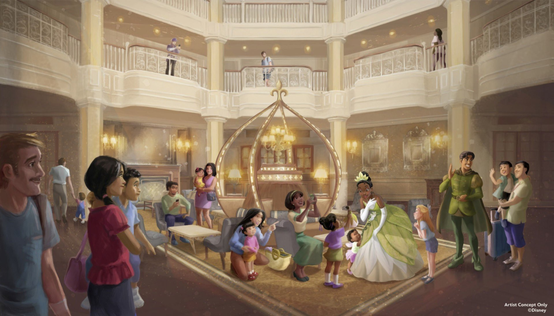 11 Princess Stories will be represented at the rethemed Disneyland Hotel, at Disneyland Paris